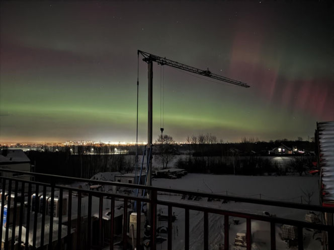 Zorza polarna nad Podkarpaciem