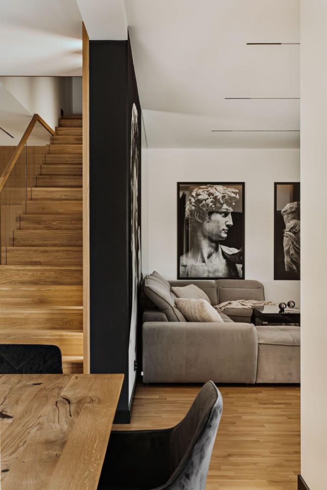 Między minimalizmem a złotym detalem. Elegancki dom w Katowicach