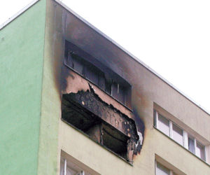 Pożar w bloku