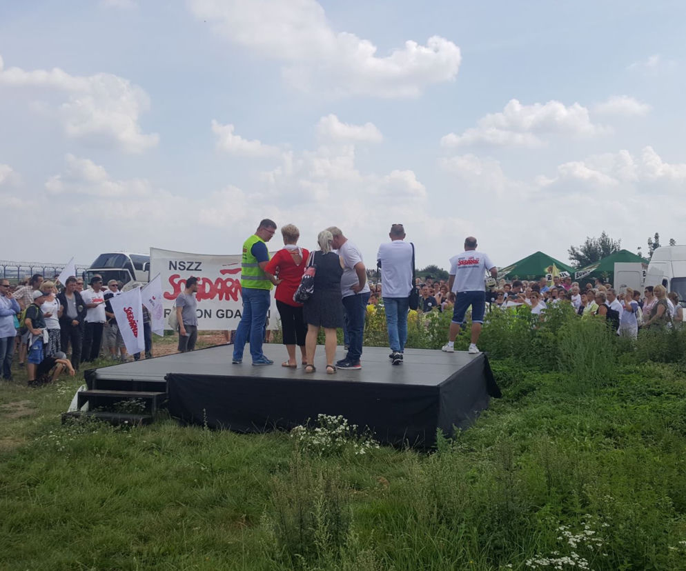 Protest pracowników Makro
