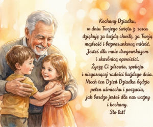 Kartka z życzeniami na Dzień Dziadka 2026