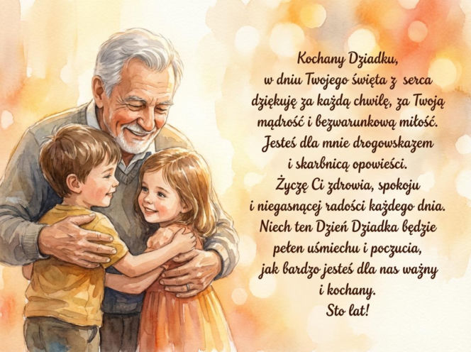 Kartka z życzeniami na Dzień Dziadka 2026