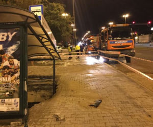 Na Teofilowie zapadł się przystanek MPK