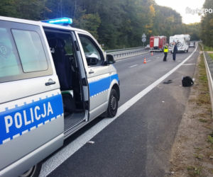 Tragiczny wypadek w Wiślicy. Nie żyje motocyklista [ZDJĘCIA]
