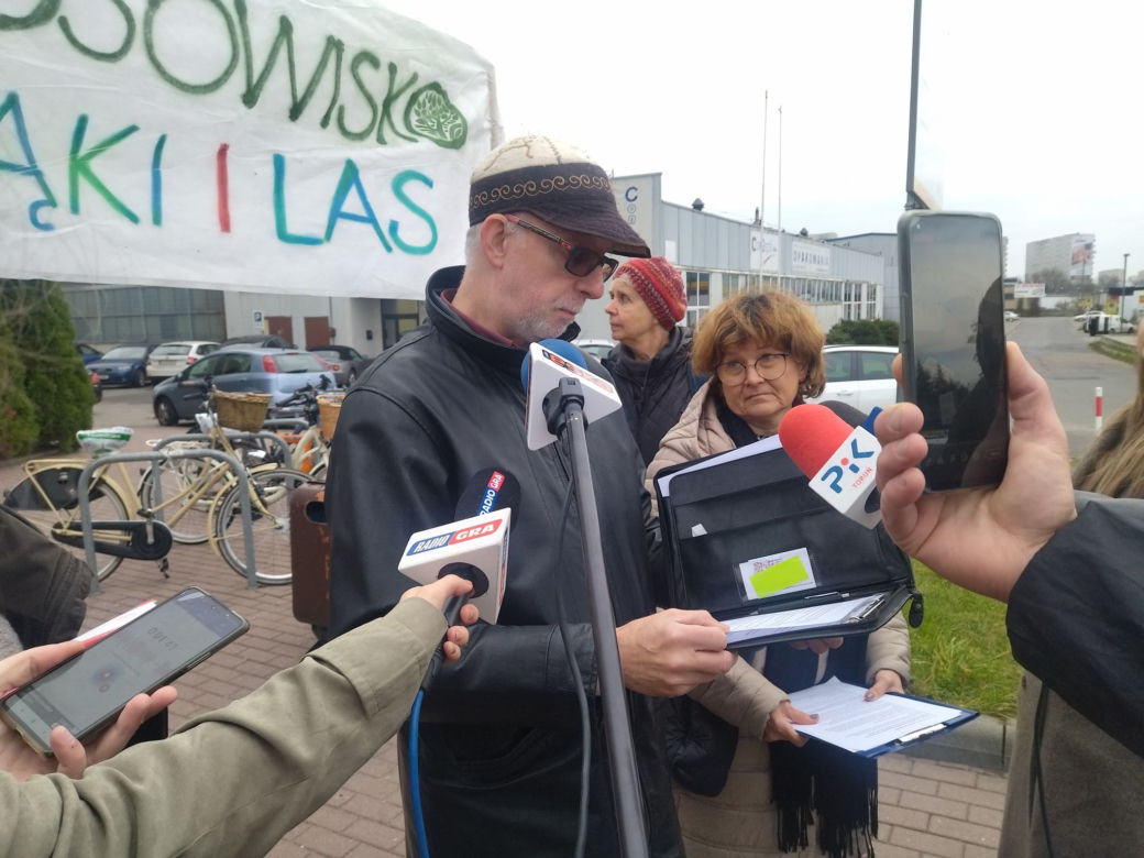 Konferencja prasowa obrońców Wrzosowiska
