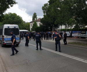 Manifestacja pod ambasadą Azerbejdżanu