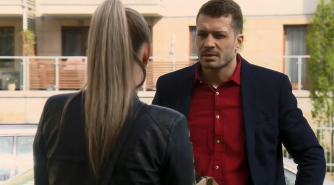 M jak miłość odc. 1161. Tomek (Andrzej Młynarczyk), Maryla (Izabela Kapiasova)