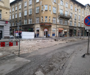 Kraków: Zobacz jak postępują prace przy przebudowie ulicy Krakowskiej