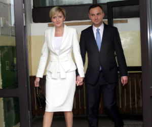 Prezydent Andrzej Duda z żoną Agatą Dudą