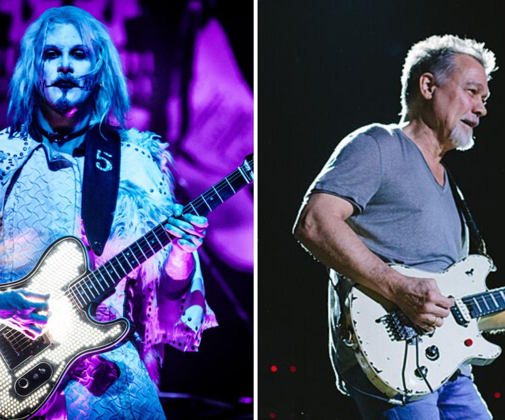 Gitarzyści John 5 i Eddie Van Halen na scenie. O ich wyjątkowej przyjaźni przeczytasz na łamach EskaRock.