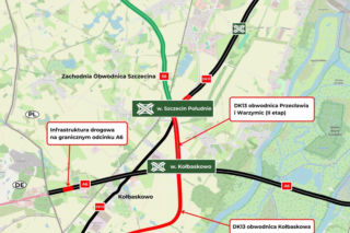 Inwestycje w rejonie autostrady A6