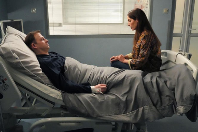 Barwy szczęścia, odcinek 3315. Łukasz (Michał Rolnicki), Celina (Orina Krajewska)