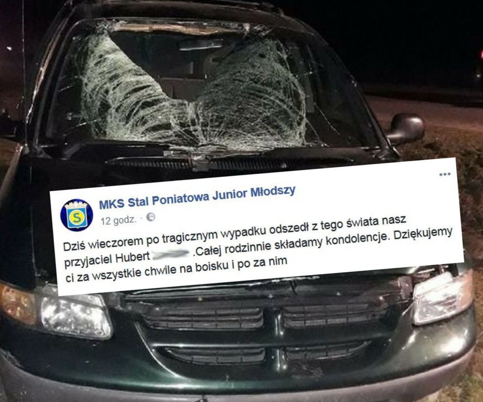16-letni Hubert zginął pod Poniatową. Życie młodego piłkarza przerwał pijany kierowca