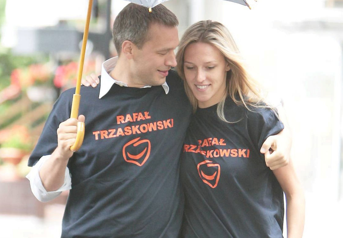 Michał Żebrowski z żoną