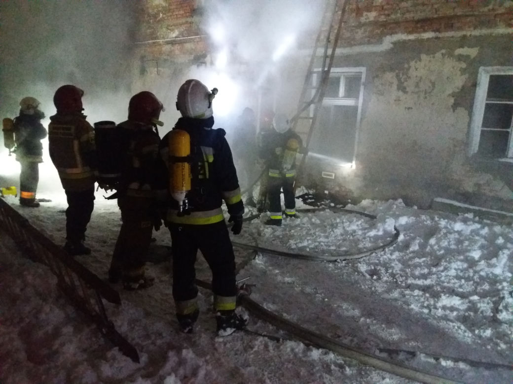 Pożar mieszkania na Wybickiego w Grudziądzu