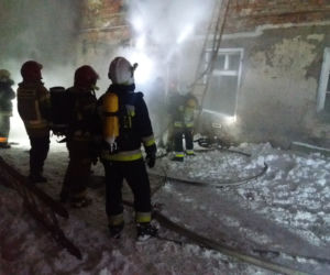Pożar mieszkania na Wybickiego w Grudziądzu