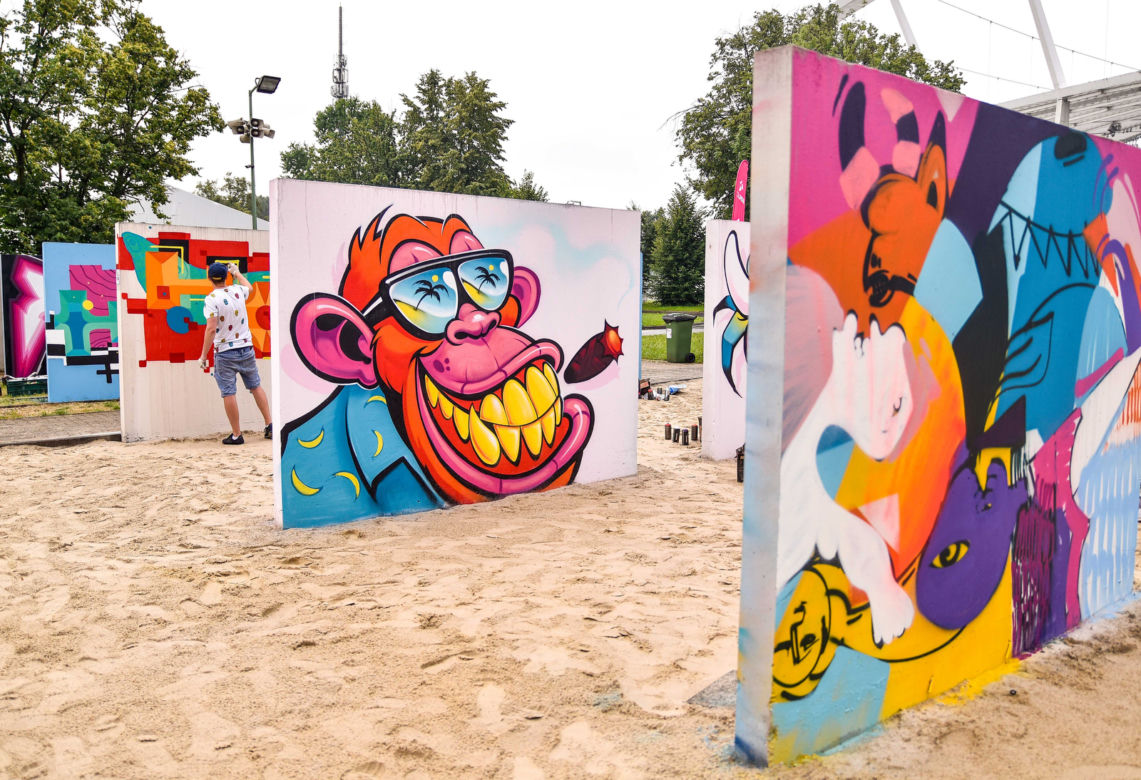 Tak wygląda sztuczna plaża przy Stadionie Śląskim. Rozkręcaliśmy tam imprezę w ramach Eska Summer City