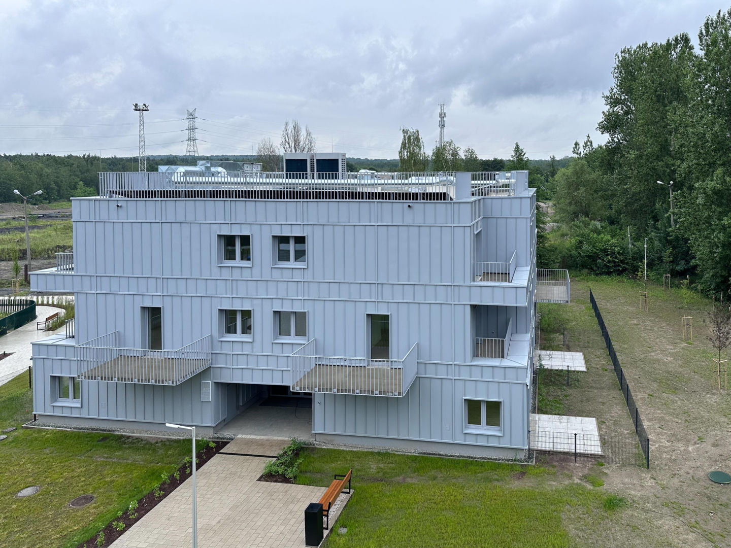 Budynki TBS w Katowicach przy Kosmicznej z 2026. Projekt: Kinga Bączyk i Magdalena Orzeł-Rurańska, pracownia K3Xmore