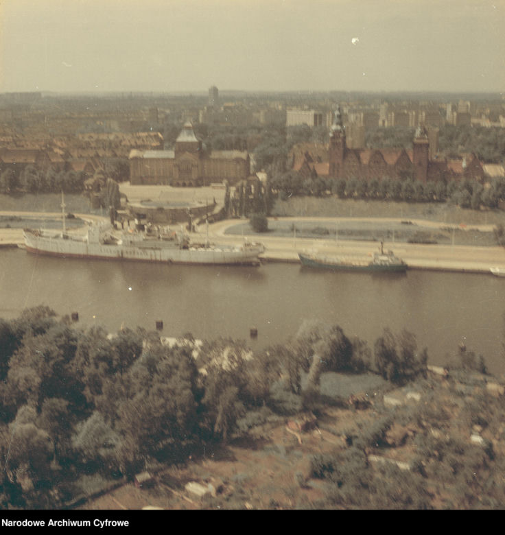 Szczecin z lotu ptaka w latach 80. XX wieku