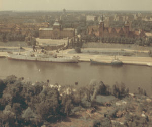 Szczecin z lotu ptaka w latach 80. XX wieku