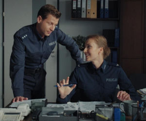 M jak miłość odc. 1914. Natalka (Dominika Suchecka), Adam Karski (Patryk Szwichtenberg)