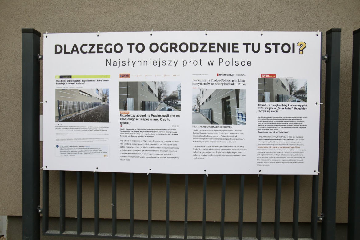 Absurdalny płot na Pradze zamienił się w wystawę