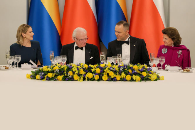 Obiad na cześć szwedzkiej pary królewskiej
