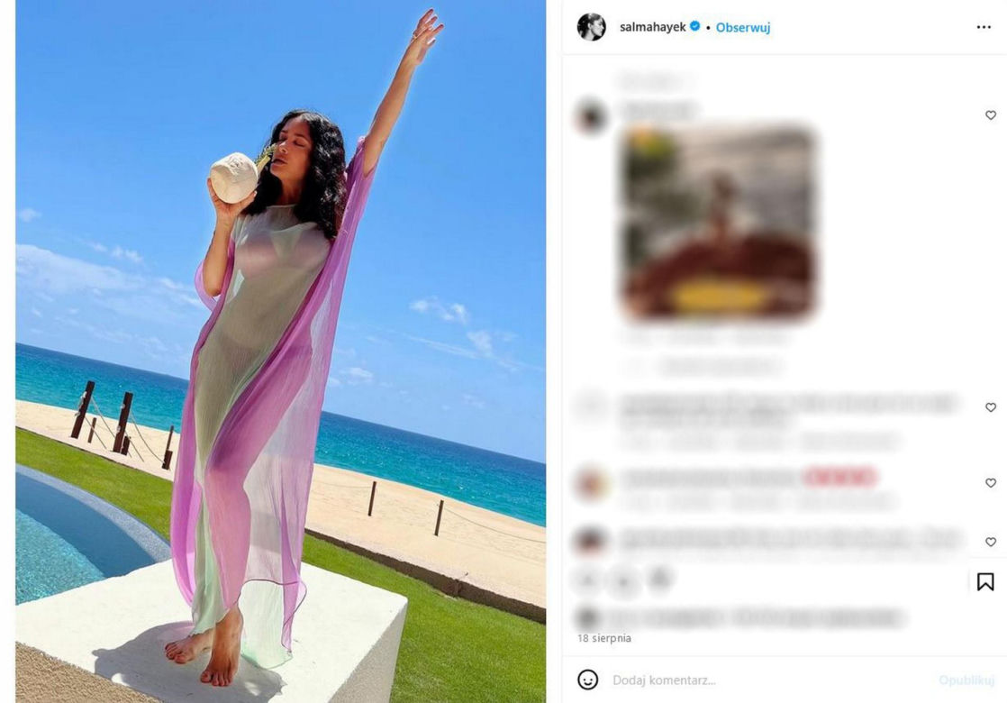 Salma Hayek ma sposób na zimę! Tak 57-latka rozgrzała fanów