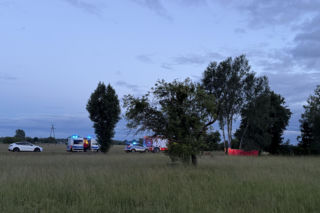 Śmiertelny wypadek pod Warszawą. Ford rozbił się na drzewie