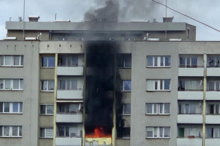 Pożar mieszkania w bloku