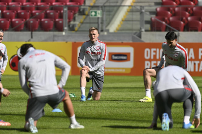 Trening reprezentacji Polski przed meczem ze Szwecją