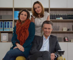 Pierwsza miłość. Artur (Łukasz Płoszajski), Kinga (Aleksandra Zienkiewicz), Tola (Anna Gzyra)