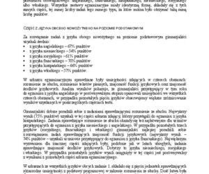 Wyniki egzaminu gimnazjalnego 2014 - wstępny raport CKE