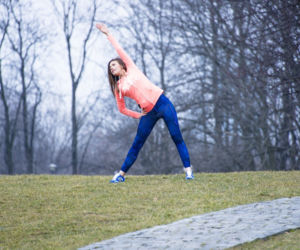  	Piękna Klaudia Halejcio na sportowo na joggingu !