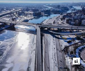 Postępy prac przy wyburzaniu łącznicy Trasy Zamkowej