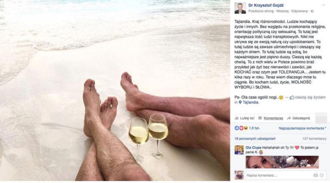 Krzysztof Gojdź na Facebooku