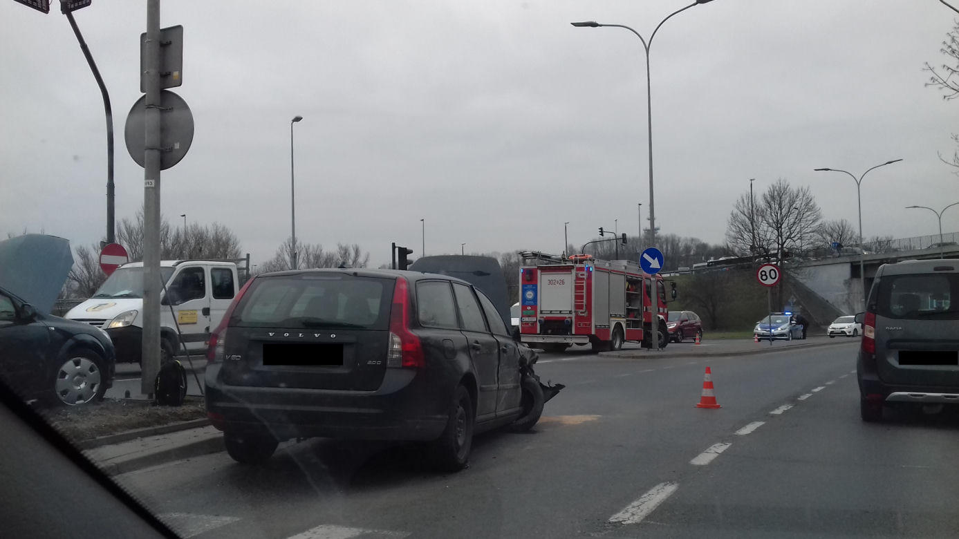 Wypadek na ul. Tischnera w Krakowie