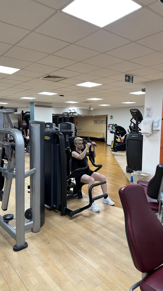 Joanna Scheuring-Wielgus na siłowni