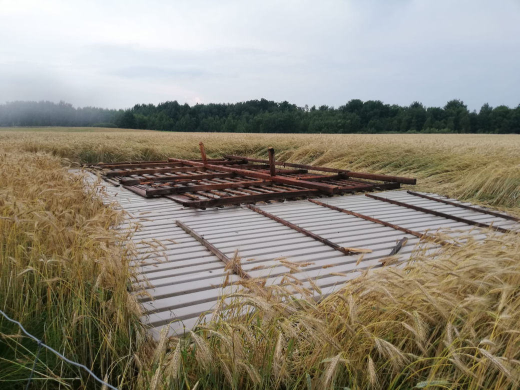 Atak pogodowy w powiecie braniewskim. Najbardziej “ucierpiała” gmina Wilczęta