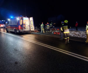 wypadek w Parszowie 11.02.2022