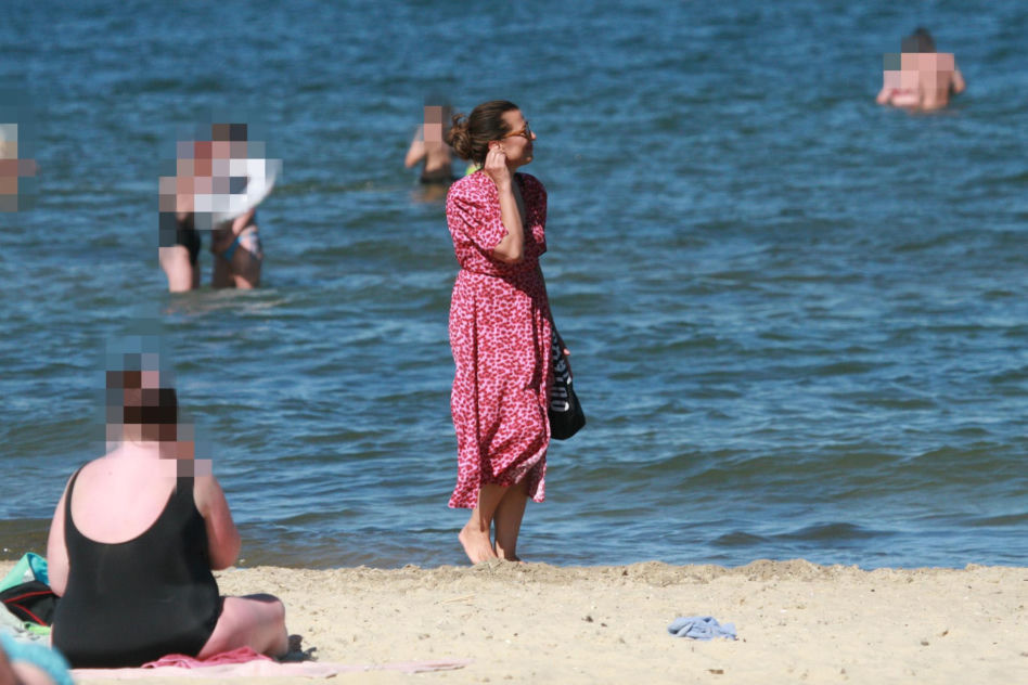 Katarzyna Herman na plaży