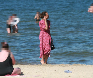 Katarzyna Herman na plaży