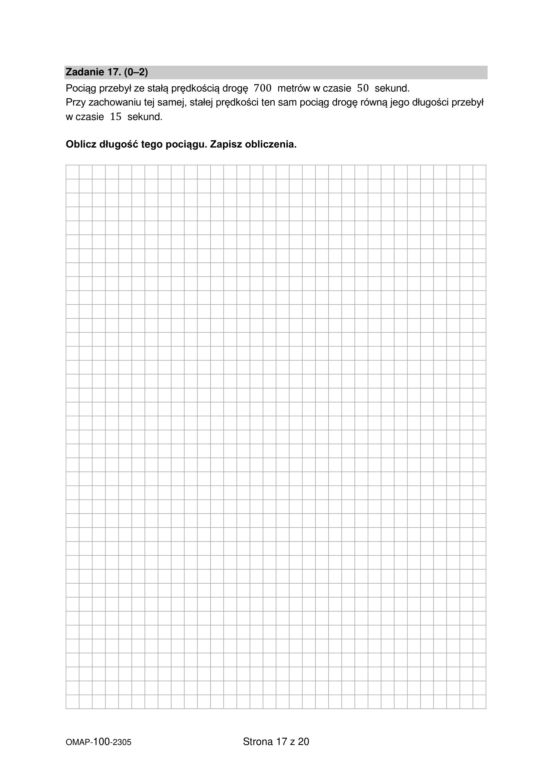Egzamin ósmoklasisty 2023 - matematyka
