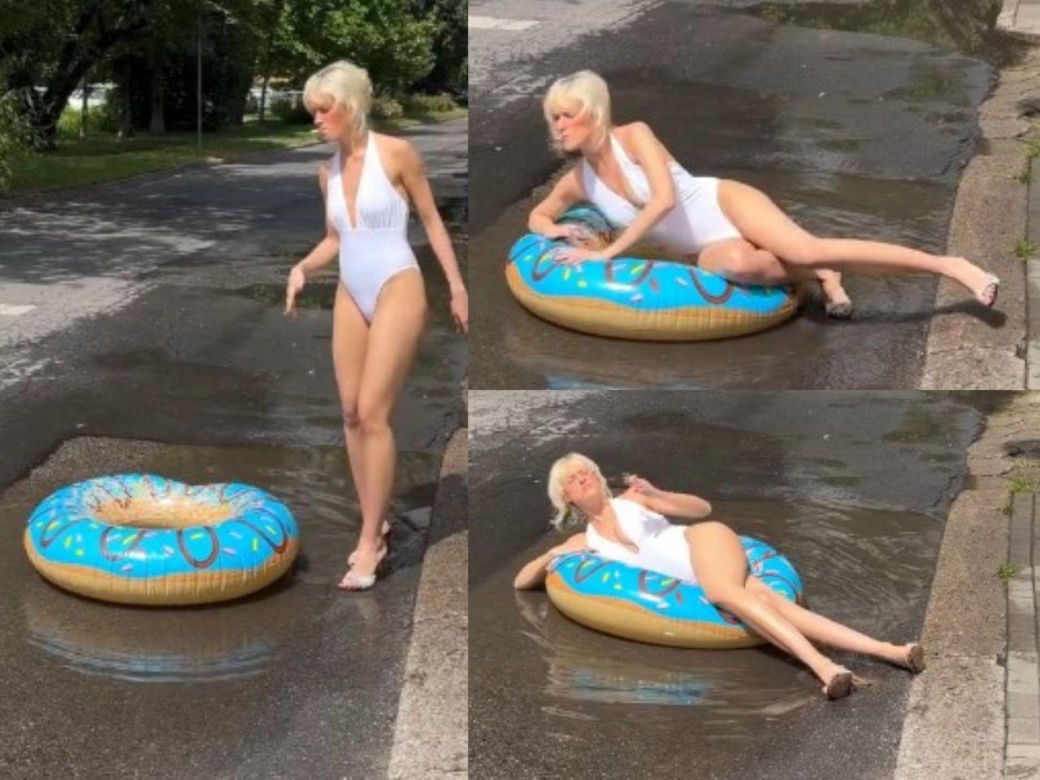 Córka Englerta plażuje na ulicy! Co ona ma w ustach?