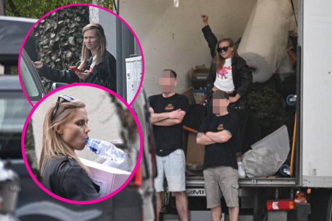 Kaczorowska z zadziorną miną i osiłkami pustoszy swój stary dom. Myślała, że nie zastanie Peli. Doszło do starcia? Mamy zdjęcia