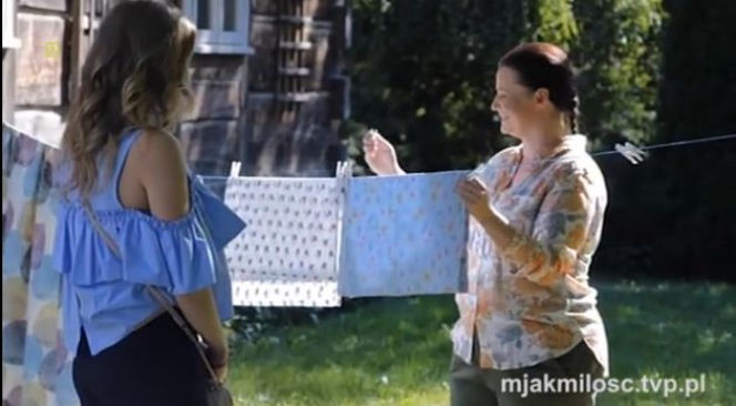 M jak miłość. Justyna (Olga Kalicka), Teresa Zarzycka (Jowita Budnik)