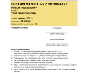 Matura próbna 2021: Informatyka [POZIOM ROZSZERZONY] ARKUSZE CKE cz. 1