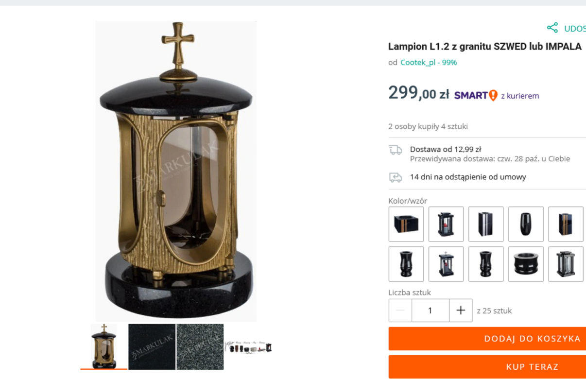 Znicze za kilkaset złotych 