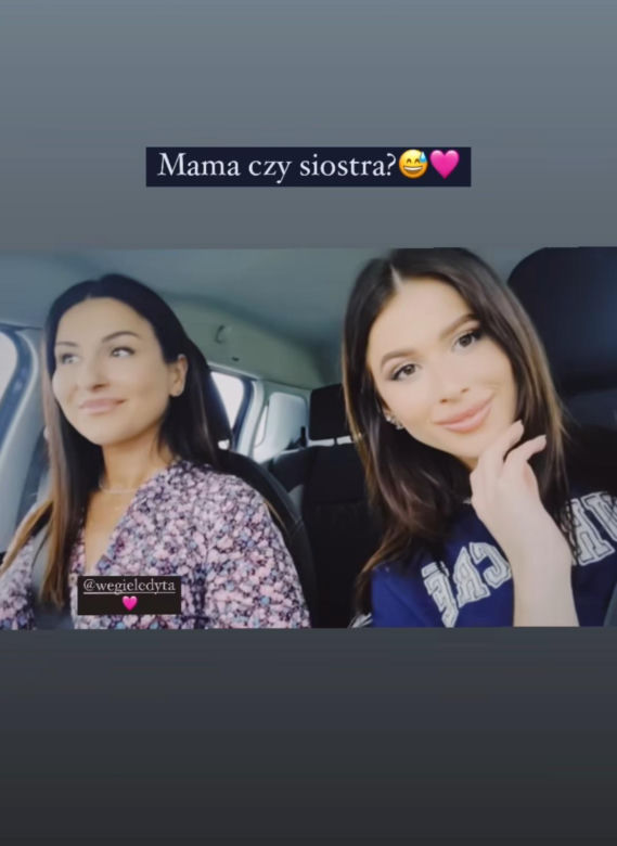 Roksana Węgiel z mamą Edytą