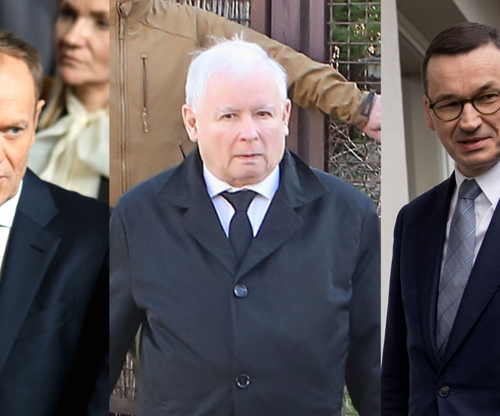 Donald Tusk, Jarosław Kaczyński, Mateusz Morawiecki